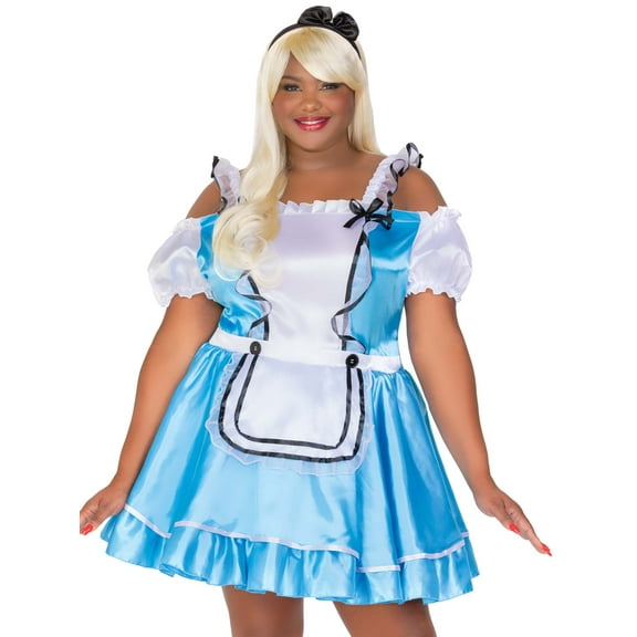 Halloween Womens Darling Alice Costume, by Wonderland Costumes, Size 1X