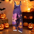 thumbnail image 1 of Halloween Womens Jumpsuits Plus Size Boho Beach Womens Romper Sleeveless Halloween Pumpkin Jumpsuits Rompers Loose Fit Spaghetti Strap Womens Overalls Ginger 2XL, 1 of 7