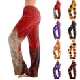 thumbnail image 1 of Halloween Womens Pajama Pants Soft Lounge Pajama Pants Funny Halloween Party Graphic Elastic Waist Drawstring Trendy Pj Pants Women Red L, 1 of 7
