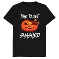 thumbnail image 1 of Halloween Womens Pumpkin Graphic Tee Horror T Shirt Tops Round-neck long-sleeved Black S-5XL, 1 of 5