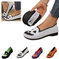 thumbnail image 1 of Halloween Womens Shoes Pumpkin Knitted Loafers Casual Shoes Non-Slip Outdoor Daily Flats Shoes, 1 of 5
