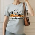 thumbnail image 1 of Halloween Womens Spooky Season Graphic Comfortable Tee T Shirt Tops Short Sleeve Round Neck Gray S-3XL, 1 of 4
