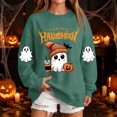 thumbnail image 1 of Halloween Womens Sweatshirt Crew Neck Spooky Season Cute Ghost Pumpkin Long Sleeve Pullover Sweatshirts Retro Fall Clothes for Women, 1 of 4