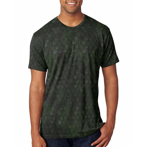 Halloween Wood Elf Scale Mail Armor Costume All Over Mens T Shirt Charcoal Heather 2XL