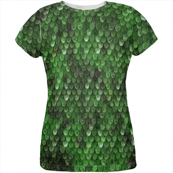 Halloween Wood Elf Scale Mail Armor Costume All Over Womens T Shirt Multi X-LG