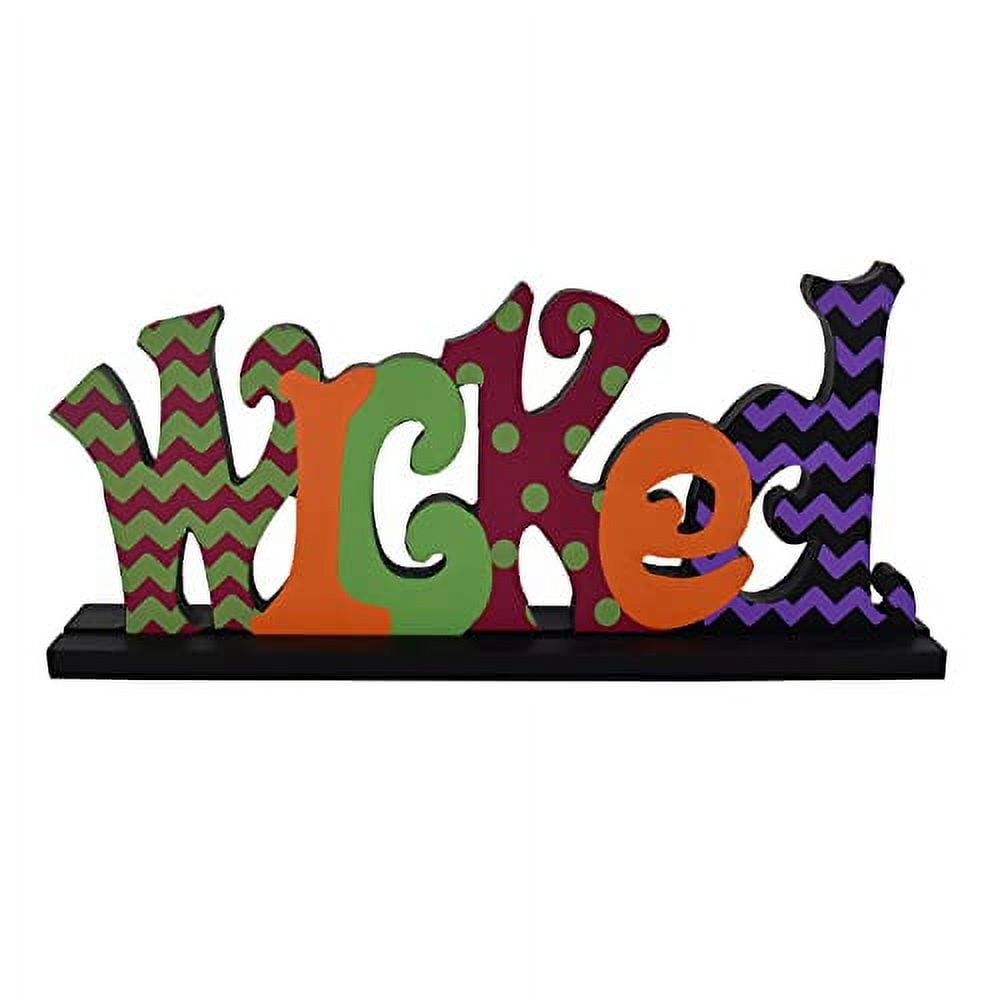 Halloween Wood Wicked Sign for Home Decor, Decorative Wooden Cutout