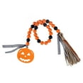 thumbnail image 1 of Halloween Wooden Beads Garland: Farmhouse Wood Bead Garland Hanging Bead Wood Bead Garland with Tassel Maple Leaves Pumpkin Bead for Halloween Party Thanksgiving Fall Harvest Decor, 1 of 3