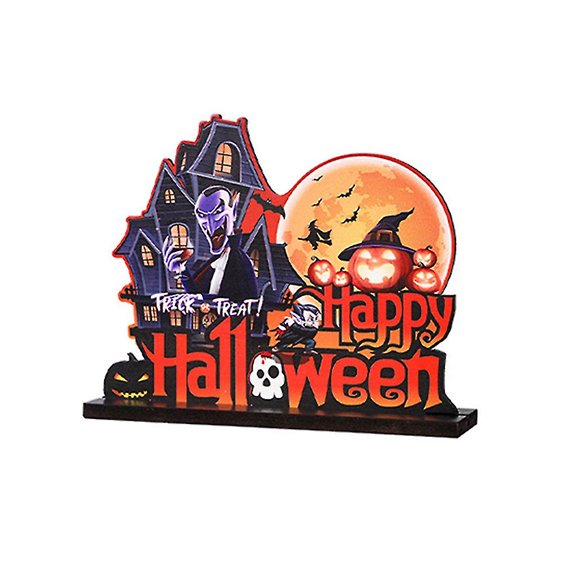 Halloween Wooden Centerpiece Happy Halloween Table Decorations Pumpkin Table