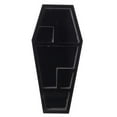 thumbnail image 1 of Halloween Wooden Coffin Shelf for Wall or Table Top Home Room Spooky Gothic Decor Bookshelf Furniture, 1 of 9