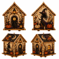 thumbnail image 1 of Halloween Wooden House 3D Rhinestone Diamond Art DIY Kit, Multi‑Style Collectible Mini Haunted House for Creating Halloween Mini Village, 1 of 4