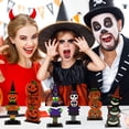 thumbnail image 1 of Halloween Wooden Ornaments, Halloween Skeleton Pumpkin Party Scene Layout Decoration Garden Houses for Indoor, 1 of 1