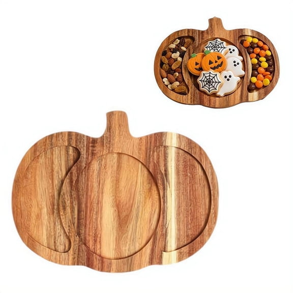 Halloween Wooden Serving Board – Ghost & Pumpkin Shaped Charcuterie Trays, Halloween Kitchen Pumpkin Decor Wood Cutting Boards
