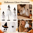 thumbnail image 1 of Halloween Wooden Tabletop Decor Set - 3 Piece Ghost Signs with Wooden Base for Tiered Tray, Fall Seasonal Home Decorations, Halloween Party Table Centerpiece, 1 of 7