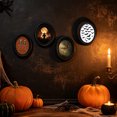 thumbnail image 1 of Halloween Wooden Wall Frame Decor, Bat Skeleton Scarecrow Print Signs, Vintage Black Hanging Tabletop Ornaments, Gothic Home Decor for Living Room Bedroom Wall, D, 1 of 7