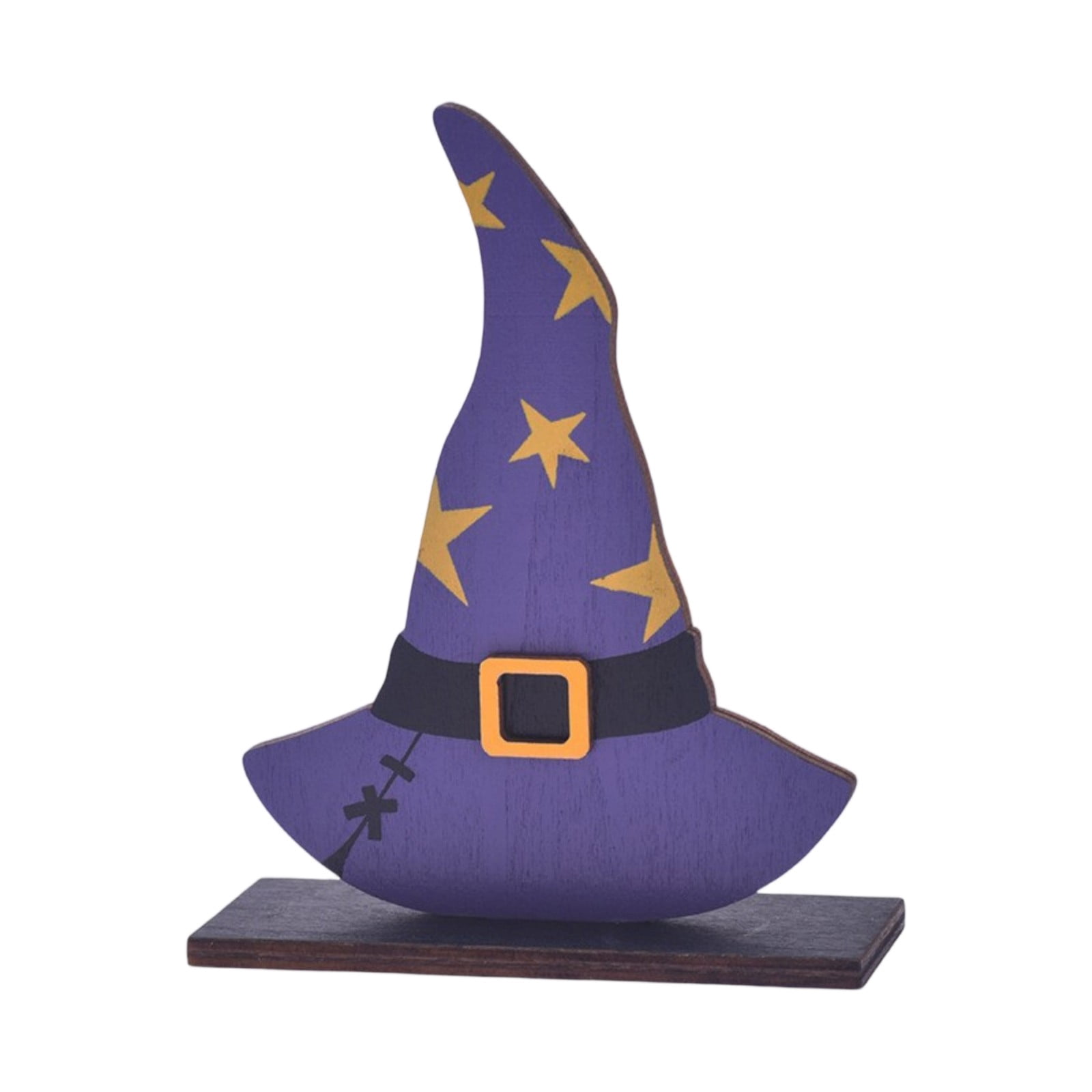 Halloween Wooden Witch Ghost with Stacked Pumpkins Tabletop Decoration ...