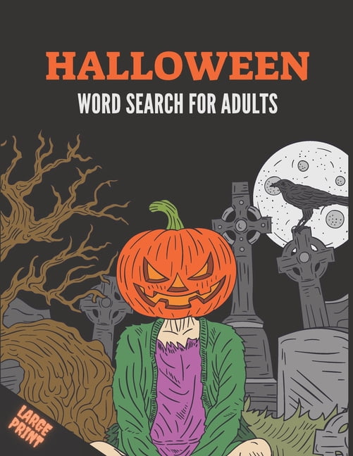 Halloween Word Search For Adults: Large Print Halloween Word Search ...