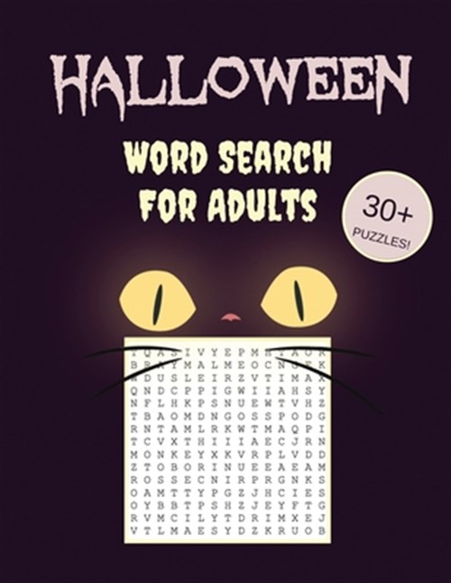 Halloween Word Search For Adults: 30+ Spooky Puzzles | With Scary ...