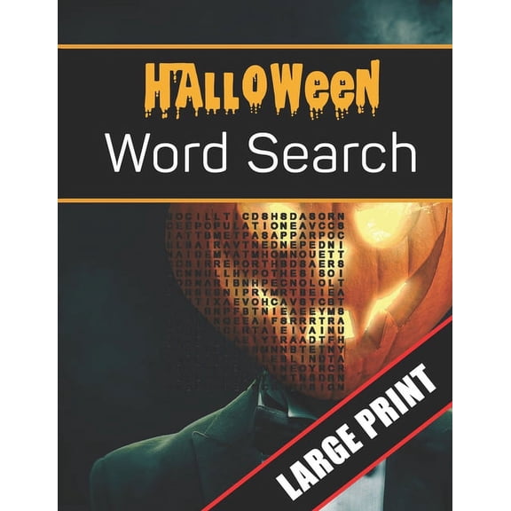 Halloween Word Search Large Print: 96 Word Search Activities for Everyone (Holiday Word Search), (Paperback)