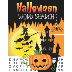 Halloween Word Search: Large Print Word Search Book for Adults with 40 Halloween Themed Puzzle, Halloween Gift Idea, (Paperback)