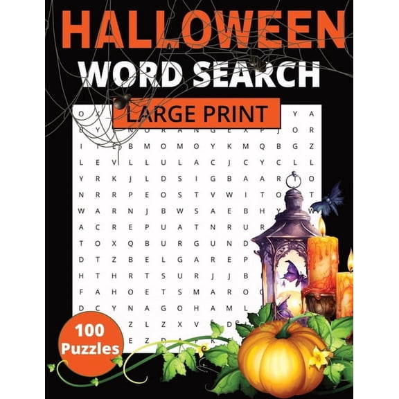 Halloween Word Search: A Collection of Spooky and Seasonal Word Search Puzzles, (Paperback)