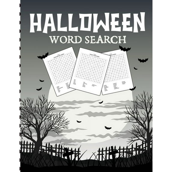 Halloween Word Search: Puzzle Activity Book For Kids Ages 5-8 Juvenile Gifts With Key Solution Pages (Paperback)