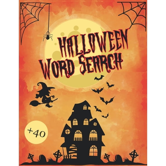 Halloween Word Search: Puzzle for Adults and Kids Fun Holiday Activity Book for Everyone (Paperback)(Large Print)