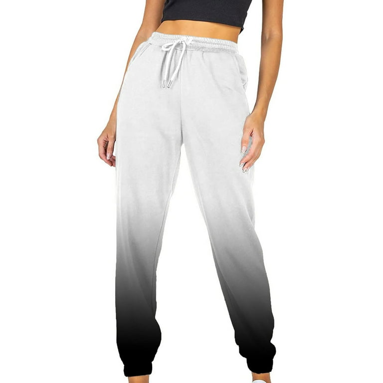 Halloween Workout Sweatpants Joggers Womens Tie Dye Print Cinch