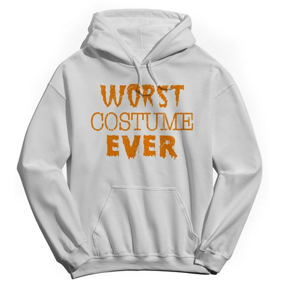 Halloween Worst Ever Graphic White Men's Cotton Pullover Hoodie