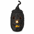 thumbnail image 1 of Halloween Woven Pumpkin Jack-O'-Lantern with LED Candle, Hand-Woven Rattan Fall Pumpkin Lantern Decor for Home Tabletop, Mantel, Spooky Haunted House Party Supplies Halloween Decorations Gifts, 1 of 10