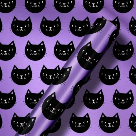 Halloween Wrapping Paper Black Cats