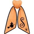 thumbnail image 1 of Halloween Wreath Accent Bow, Themed Fabric Sash, Silhouette Printed Ribbon, Front Door Bow Decor, Harvest Decorative Ribbon, Striped Cloth with Contrast Edge Trim, Seasonal Wreath Accent, 1 of 6
