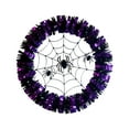 thumbnail image 1 of Halloween Wreath for Front Door - 18inch Black Wreaths with Pumpkin, Feather and Maple Leaves for Indoor Outdoor Wall Window Porch Patio Garden Farmhouse Home Party Prom Decoration, 1 of 7