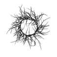 thumbnail image 1 of Halloween Wreath, Front Door Wreath, Artificial Spooky Halloween Decoration for Indoor Outdoor Use, Black Plastic Material, 17.7 Inch Diameter, Lightweight and Durable, 1 of 7