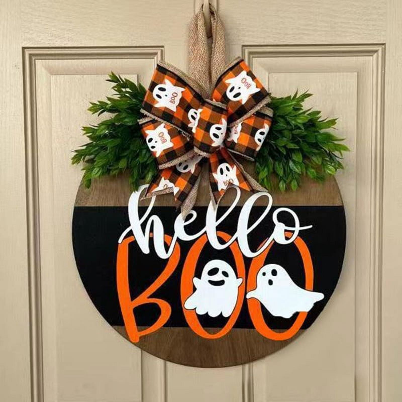 Halloween Wreath Horror Decor Ghostface Decorations Indoor for Front Door Home