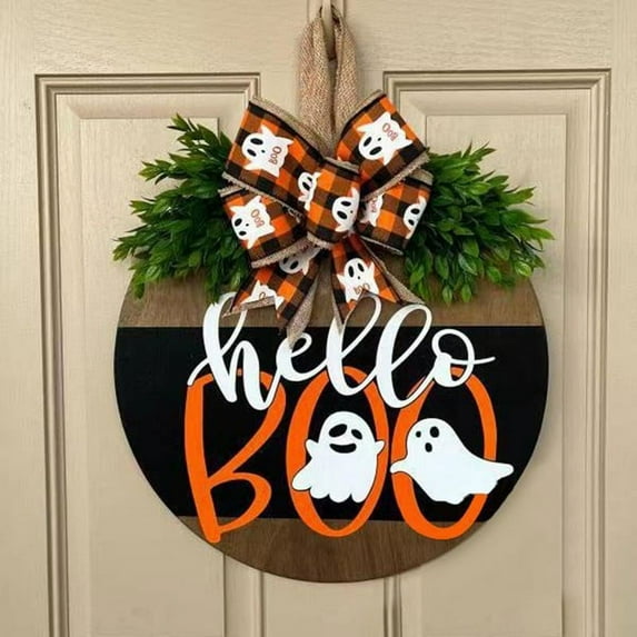 Halloween Wreath Horror Decor Ghostface Decorations Indoor for Front Door Home