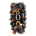 thumbnail image 1 of Halloween Wreath Outdoor, Scary Themed Festive Front Door Hanging Gothic Halloween Decor, Halloween Swag Wreath with Mesh Ribbon for Home Front Door, Porch, Window, Fence, 1 of 6
