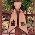 thumbnail image 1 of Halloween Wreath Sash Bow, Plaid Ghost Print Ribbon for Front Door Wreath, Fall Garland & Farmhouse Decor, 1 of 10