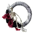 thumbnail image 1 of Halloween Wreath - Scary Skeleton Decoration for Front Door 138" - for Outdoor and Indoor Halloween Festivities, 1 of 7