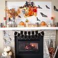 thumbnail image 1 of Halloween Wreath With Lights Spooky Pumpkin Ghost Door Wreath With Lighted Halloween Door Hanger For Front Door Home Wall Decor, 1 of 4