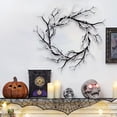 thumbnail image 1 of Halloween Wreath for Front Door Artificial Withered Twig Halloween Door Wreath Indoor Outdoor Home Party Decoration Spooky Holiday Ornament, 1 of 6