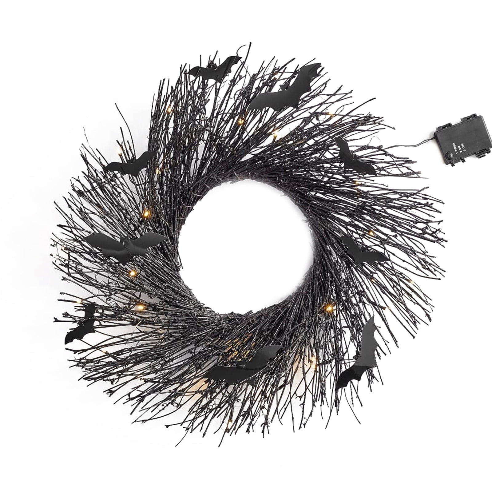 Halloween Wreath with Lights, Wreath, Front Door Halloween Wreath