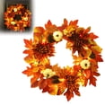 thumbnail image 1 of Halloween Wreaths for Front Door - Maple Leaves Pumpkins | Fall Wreaths Artificial Wreath Decorations for Indoor Outdoor Thanksgiving Halloween Fall Decorations for Home, 1 of 9