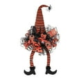 thumbnail image 1 of Halloween Wreaths for Front Door, Halloween Witch Legs Wreath Black Wreath with Hat Pumpkin for Indoor Outdoor, 1 of 6
