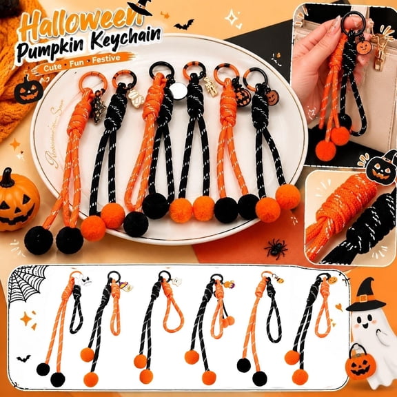 Halloween Wrist Lanyard, Bat Decorations for Halloween, No Bat Elements, Holiday Gift, Party Favor, Backpack Zipper Pull, 7X2 Inch Reflective Woven Para Cord Key Lanyard with