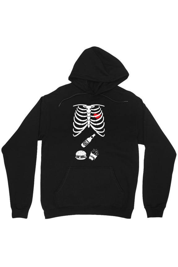 Halloween X-Ray Skeleton Funny Graphic Medical Radiology Creepy Costume Novelty M7543 Unisex Hoodie, Up to Size 5XL