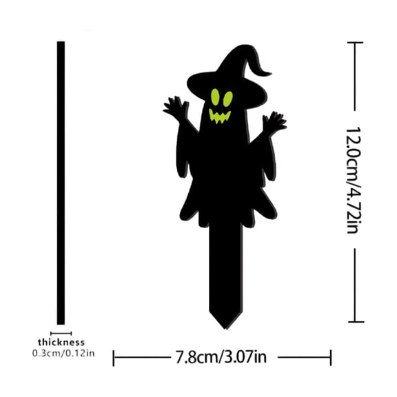 Halloween Yard Decorations Outdoor Glow In The Dark Garden Stake Spooky Halloween Sign Prop for Lawn Pathway Porch Home Outside Decor G