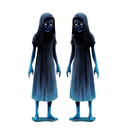 Halloween Yard Signs Outdoor Decorations, 2pcs Scary Evil Spirit Stakes for Lawn Garden Halloween Party Home Decor