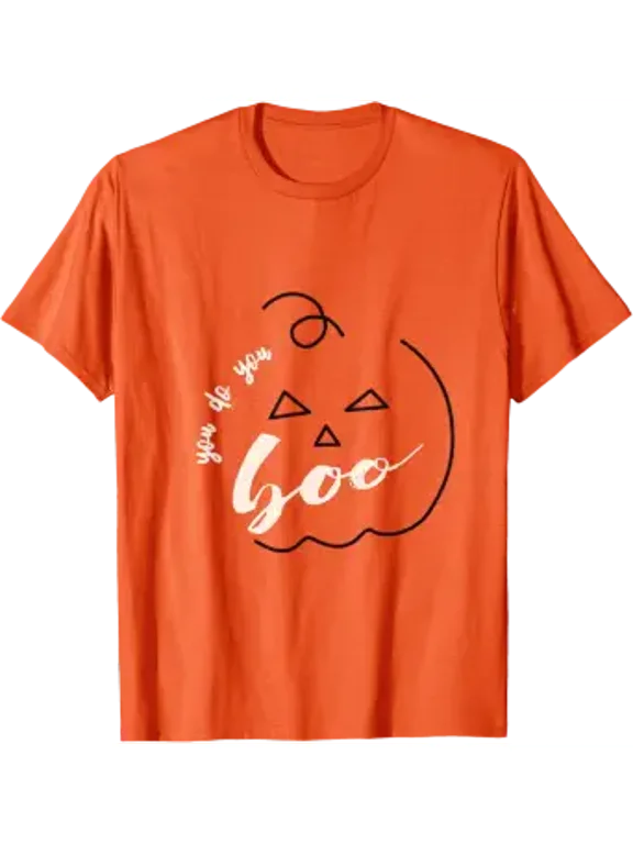 Halloween You Do You Boo Pumpkin Cute Holiday T-Shirt, Size S-5XL