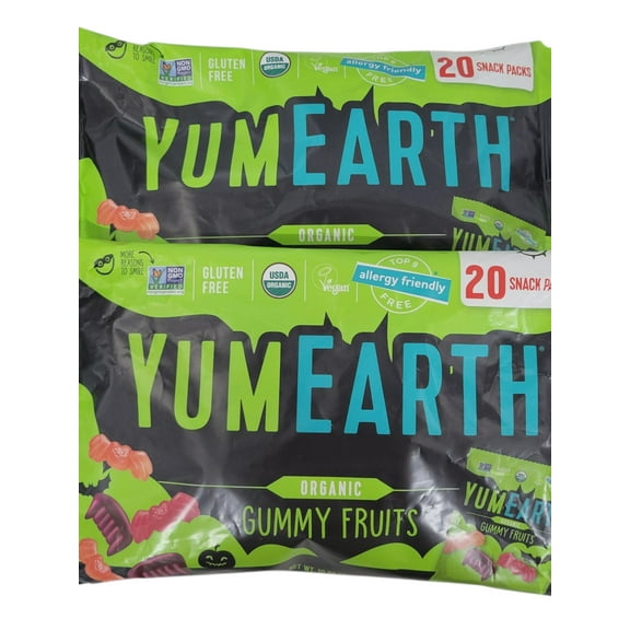 Halloween YumEarth Organic Gummy Fruits 10 oz Bag - Pack of 2
