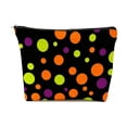 thumbnail image 1 of Halloween Zipper Cosmetic Bag, Multi Patterns Spooky Makeup Pouch, Reusable Canvas Travel Storage Bag for Toiletries, Accessories, Vanity Organizer, 1 of 7